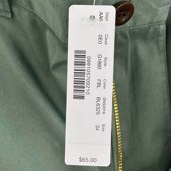 NEW J. Crew Men's 10.5" Stretch Chino Flat Front Shorts Sold Out Color Green 34" - Picture 7 of 10
